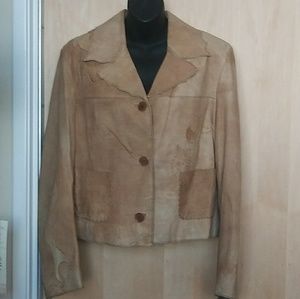 Stylish Tan Pelle Leather Jacket by A Snob, Italy